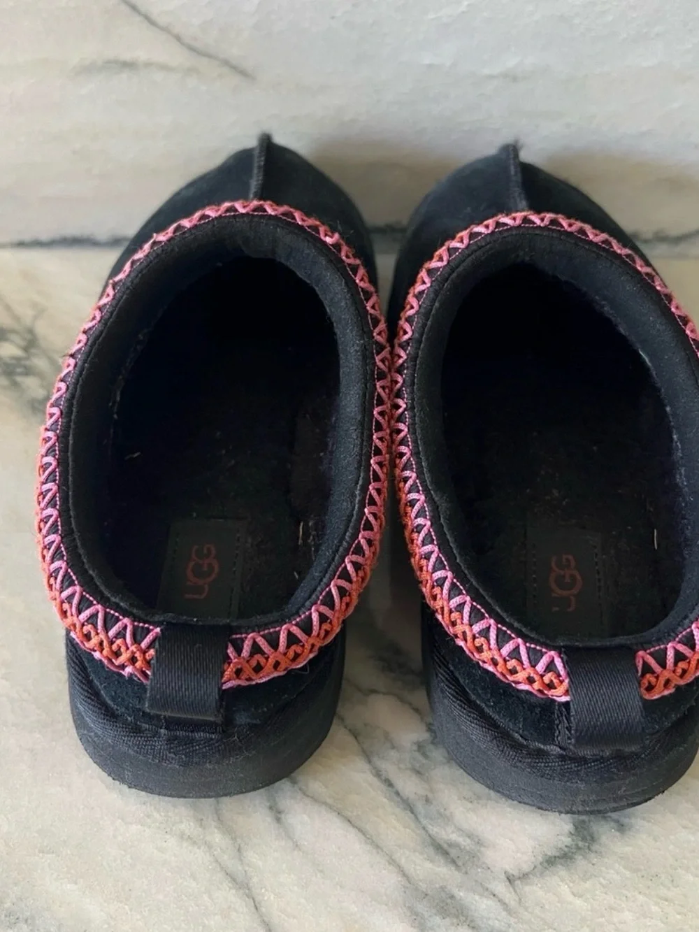UGG Tasman Slippers with Pink Trim